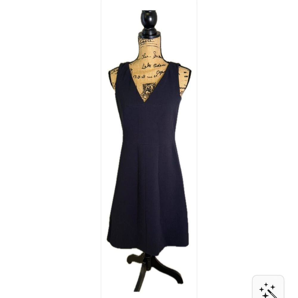 Tory Burch Navy Sleeveless Midi Dress